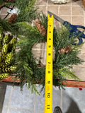 Cypress wreath - more pinecones