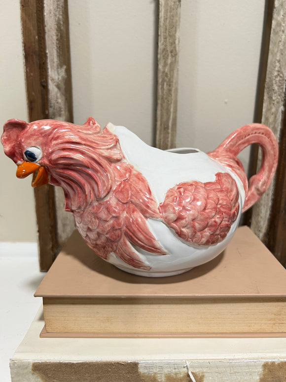 Handmade Rooster Pitcher