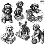 Christmas Pups - IOD Stamps