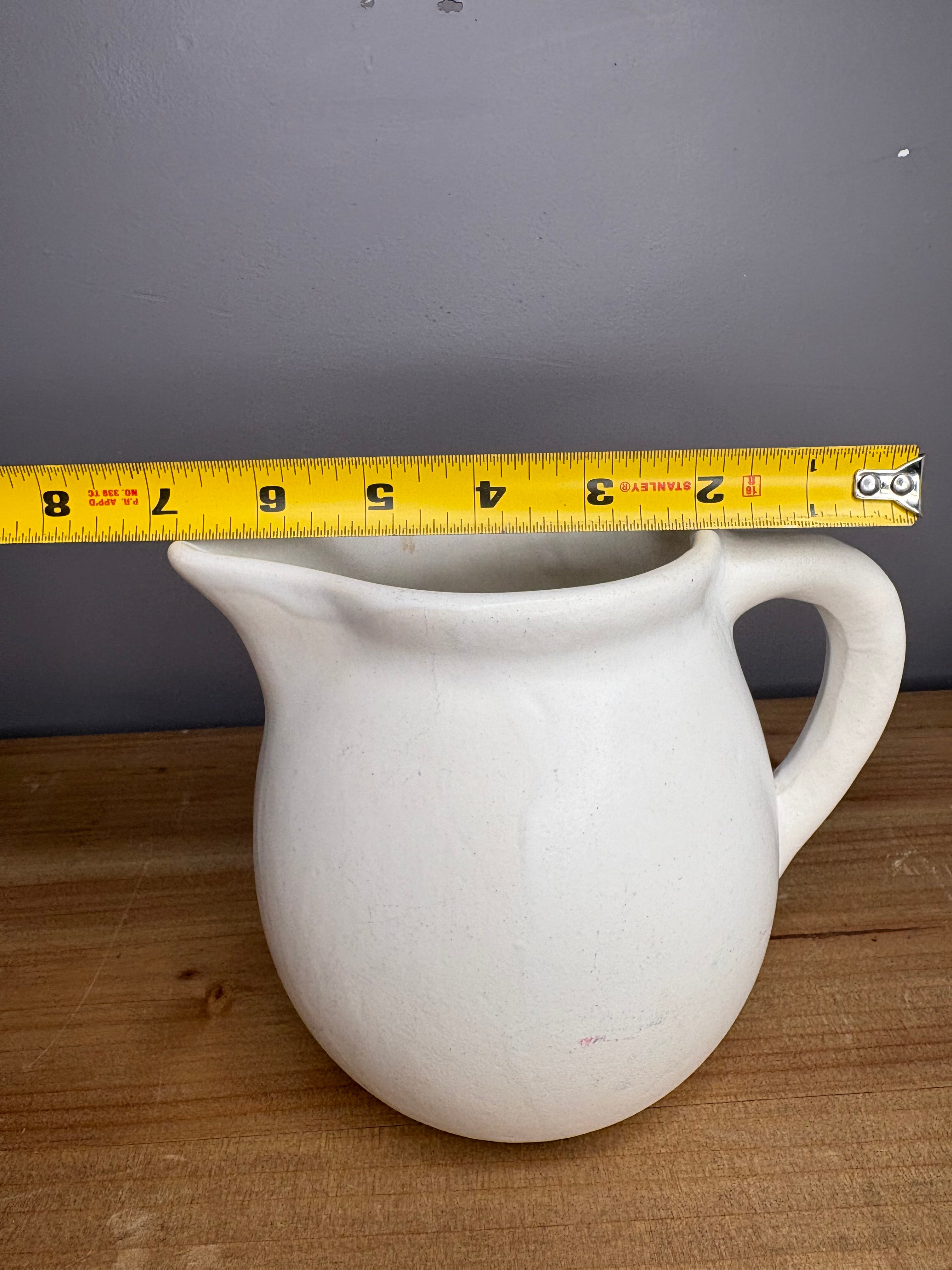 Unmarked Primitive White Pitcher