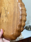 Monkeypod natural wood chip and dip serving bowl