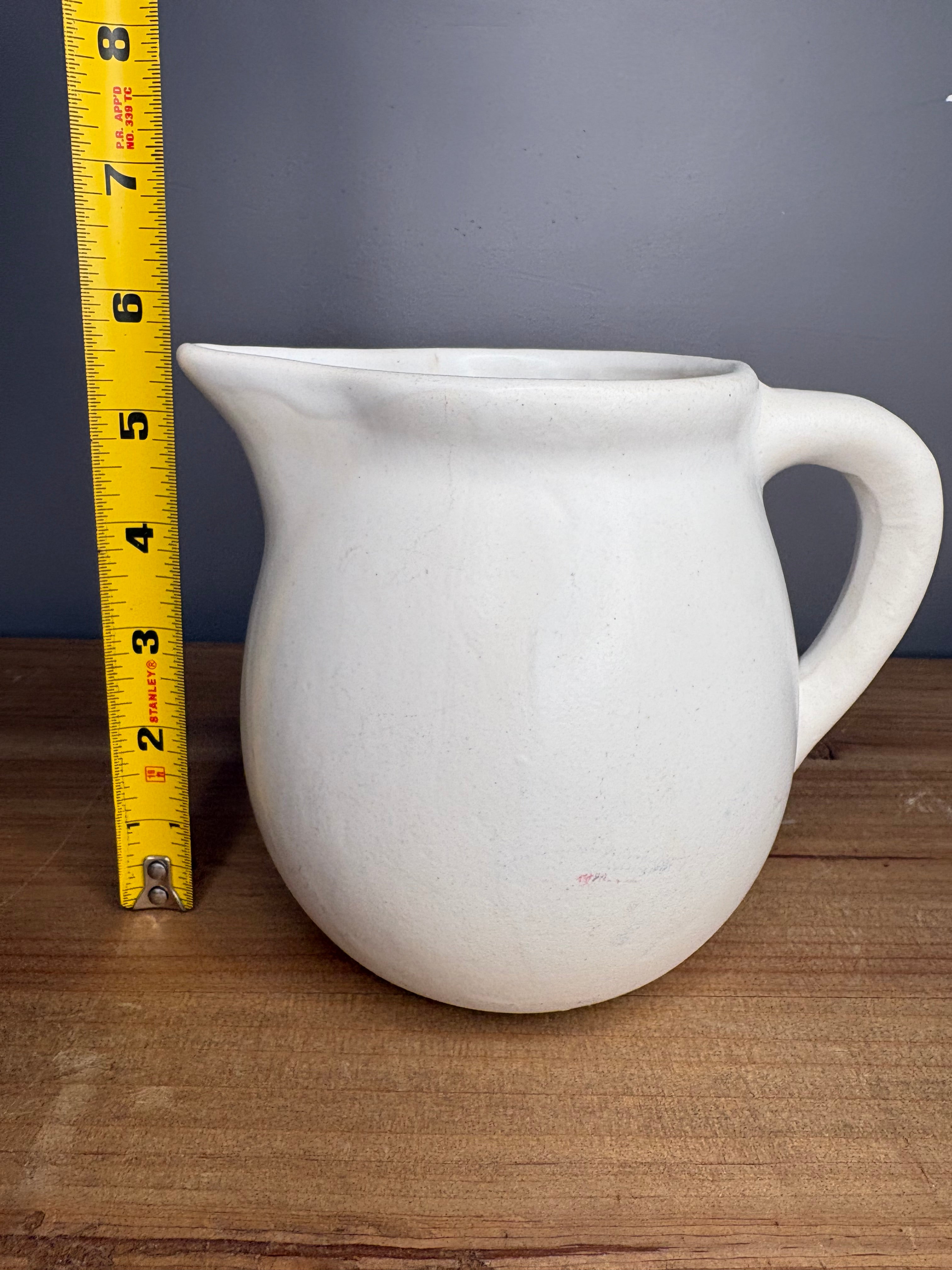 Unmarked Primitive White Pitcher