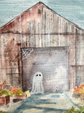 Boo Barn Ghost Painting