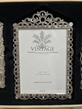 Vintage collection rhinestone and antique finish frames - set of 3