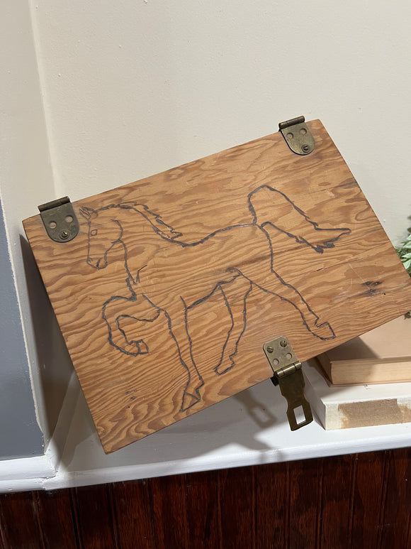 Handmade wooden horse box