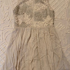 Francesca's Collections Cream Lace Detail Short Dress