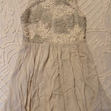 Francesca's Collections Cream Lace Detail Short Dress