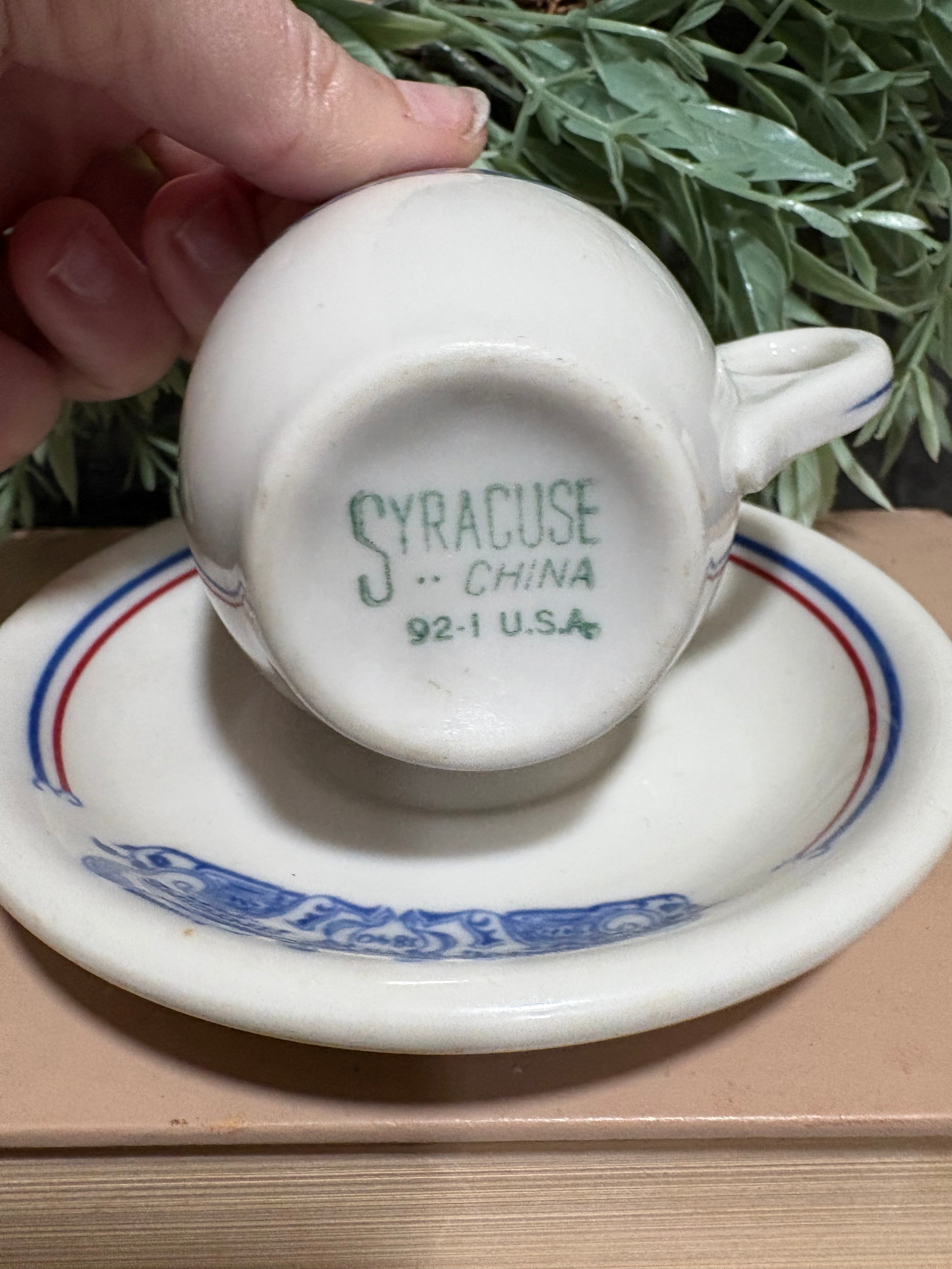 Antoine Syracuse China espresso cup and saucer