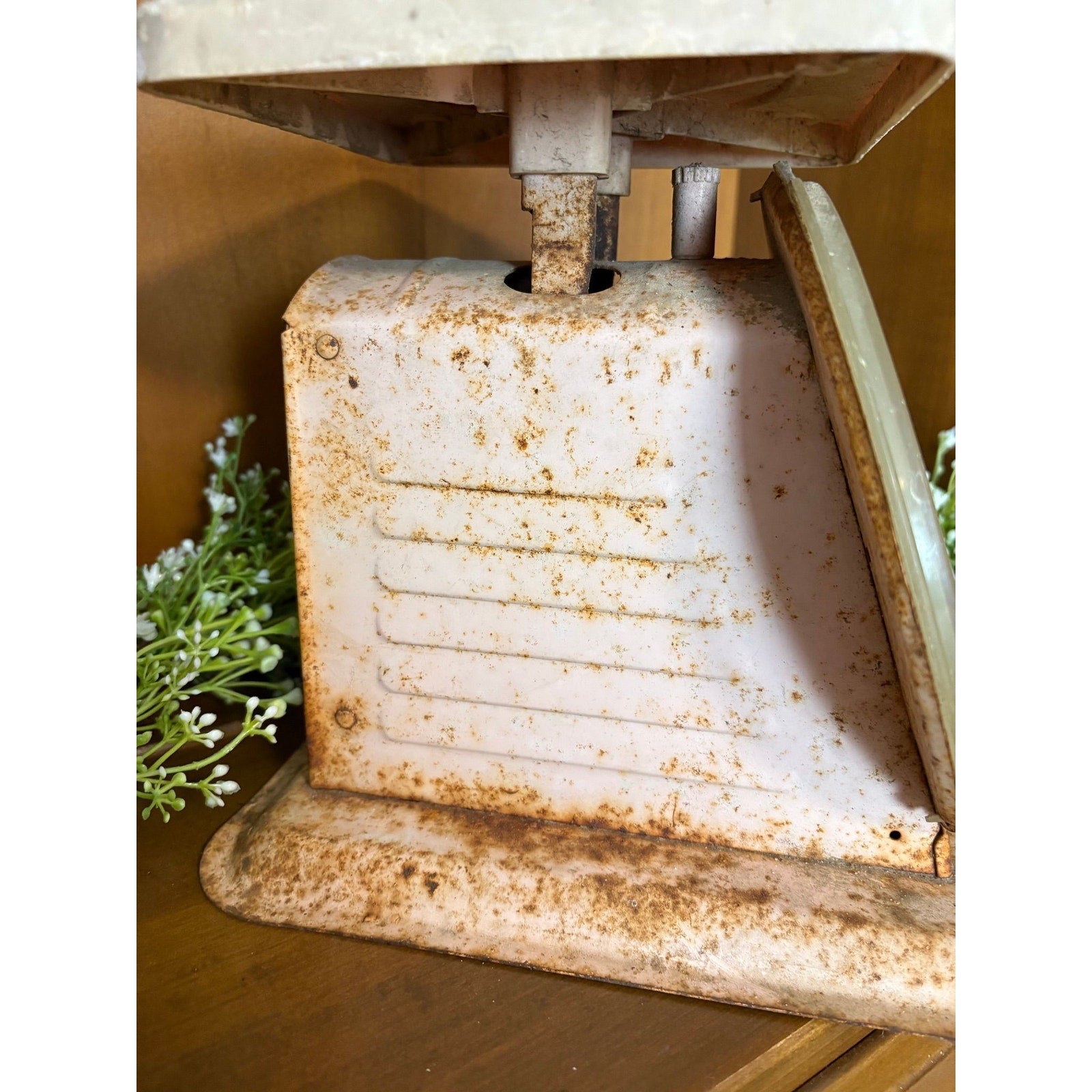 Pink Vintage San Babe Nursery Baby Scale Medical Hospital Infant Scale Industrial Decor