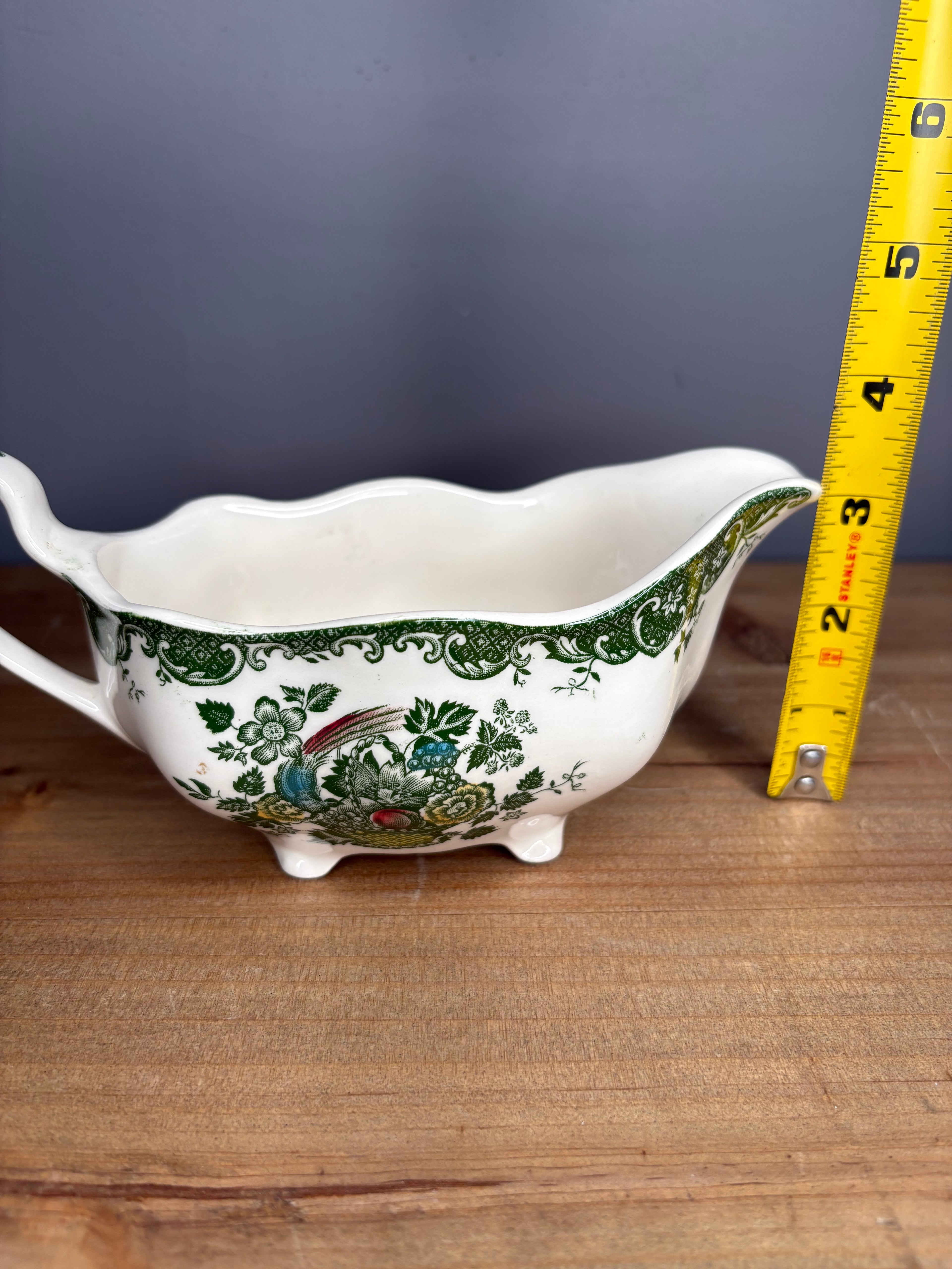 Vintage Johnson Bros Bird of Paradise gravy boat | Circa 1945-65