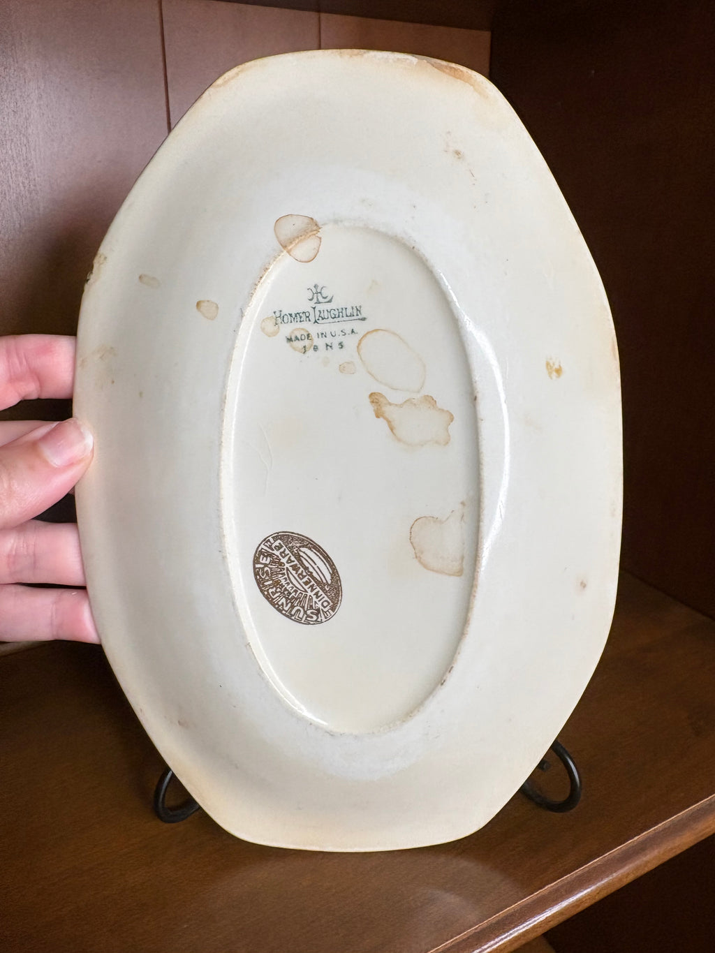 Antique Homer Laughlin Raymond Pattern Floral Serving Platter – Made in USA