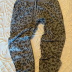 Old Navy Gray Leopard Print Joggers