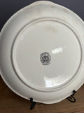 Vintage Stained & Crazed Universal Cambridge Camwood Ivory Iris Floral Serving Platter – USA