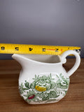 Vintage Wedgwood Kent England Floral Ironstone Pitcher – Green Transferware