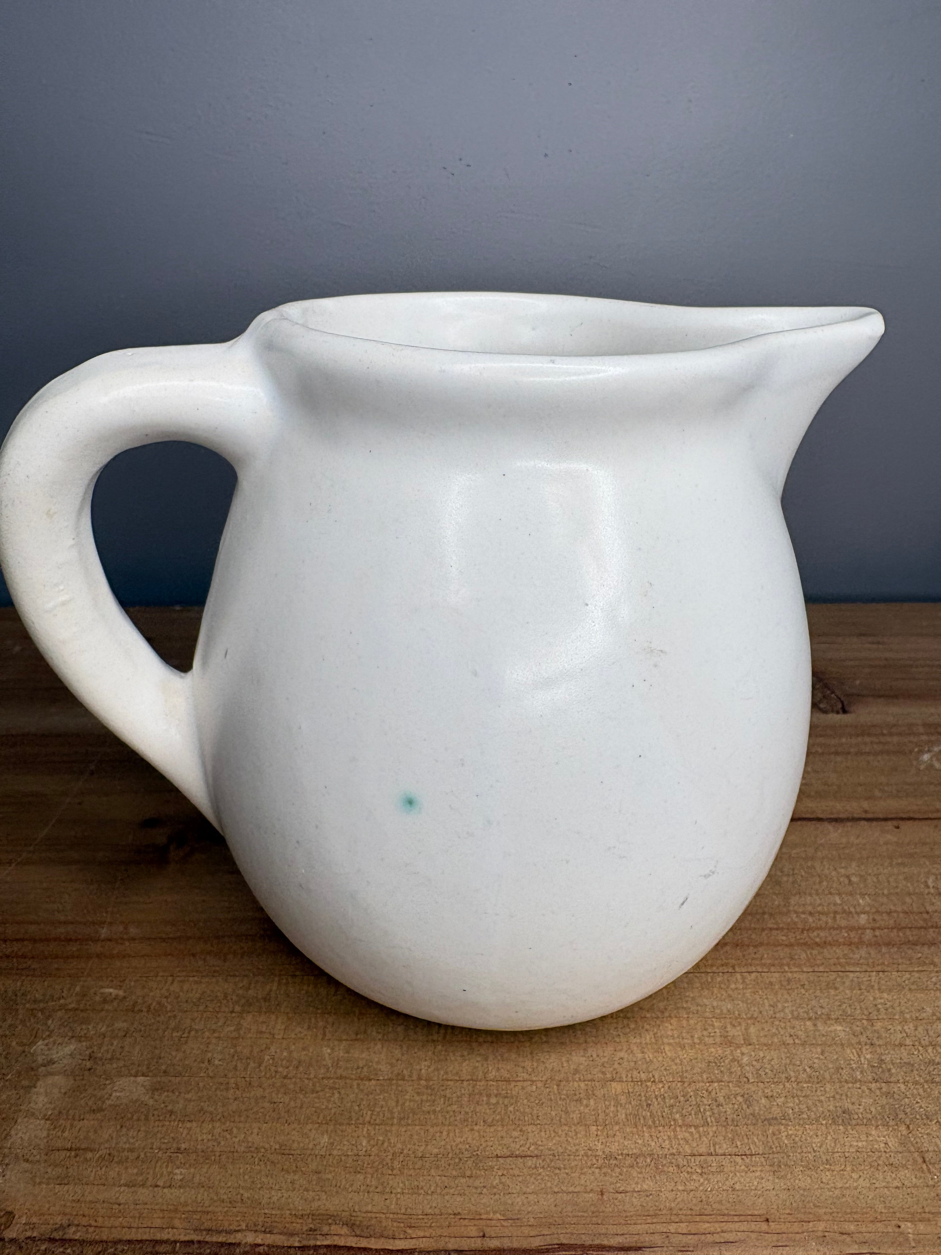 Unmarked Primitive White Pitcher