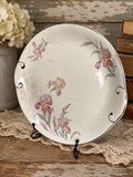 Vintage Stained & Crazed Universal Cambridge Camwood Ivory Iris Floral Serving Platter – USA