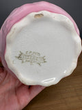 Antique Crazed Jefferson Pottery Pink & White Wash Tumbler Vase East Palestine Ohio | Circa 1890-1904