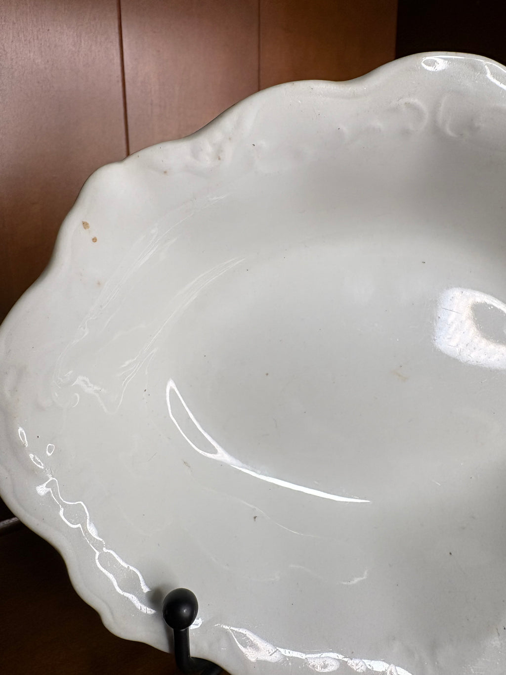 Vintage Johnson Brothers England White Semi-Porcelain Ironstone Serving Platter