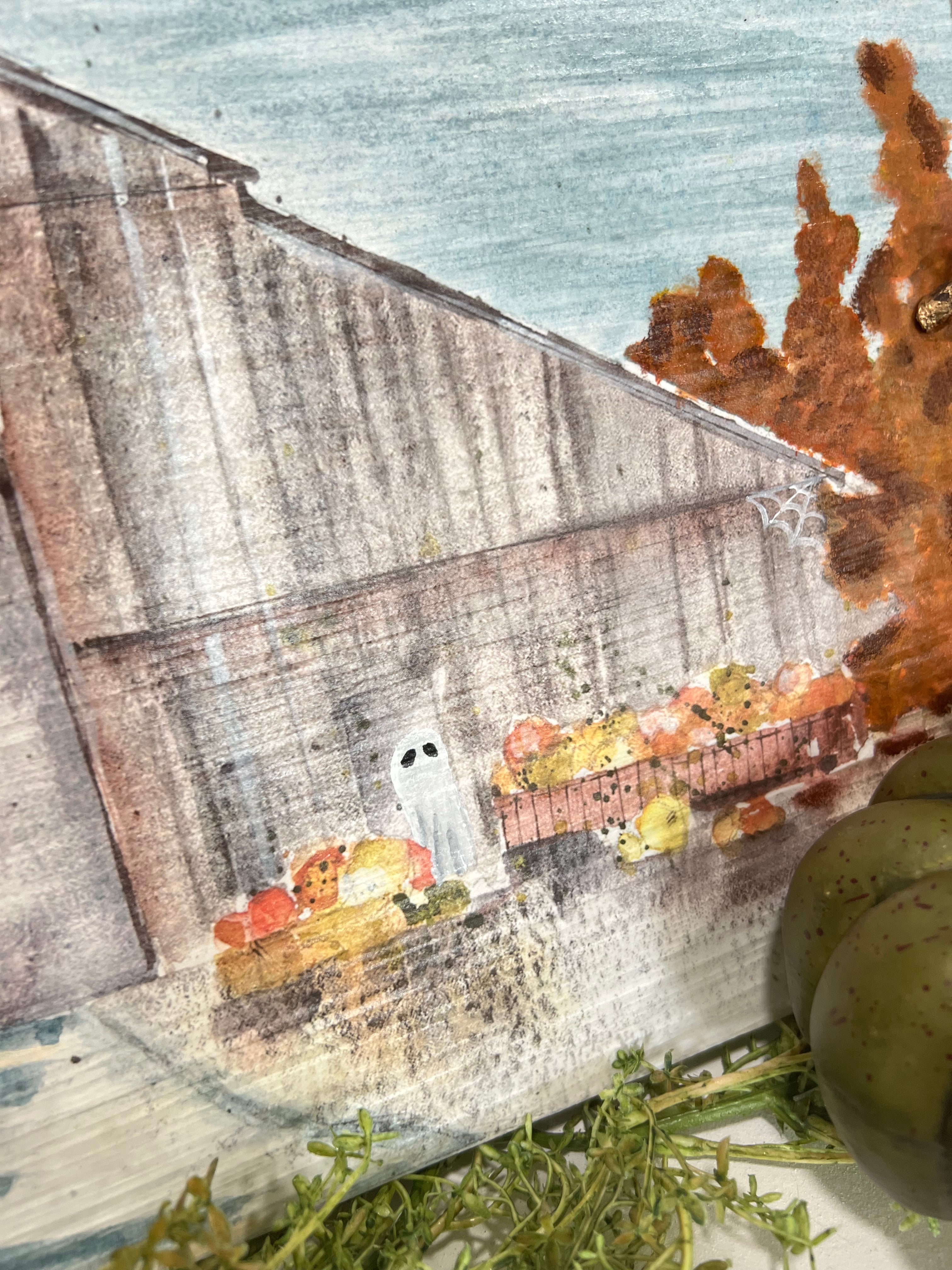 Boo Barn Ghost Painting