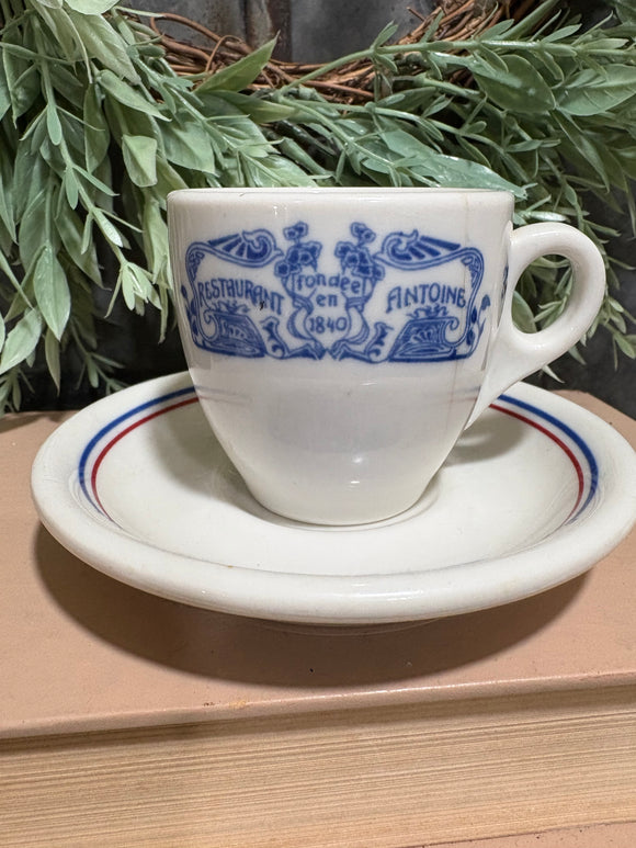 Antoine Syracuse China espresso cup and saucer