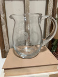 Crystal Clear Etched Glass pitcher