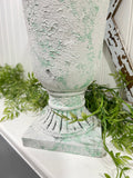 Seafoam weathered faux cement Urn