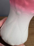 Antique Crazed Jefferson Pottery Pink & White Wash Tumbler Vase East Palestine Ohio | Circa 1890-1904