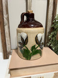 VTG Hand painted stoneware whiskey jug
