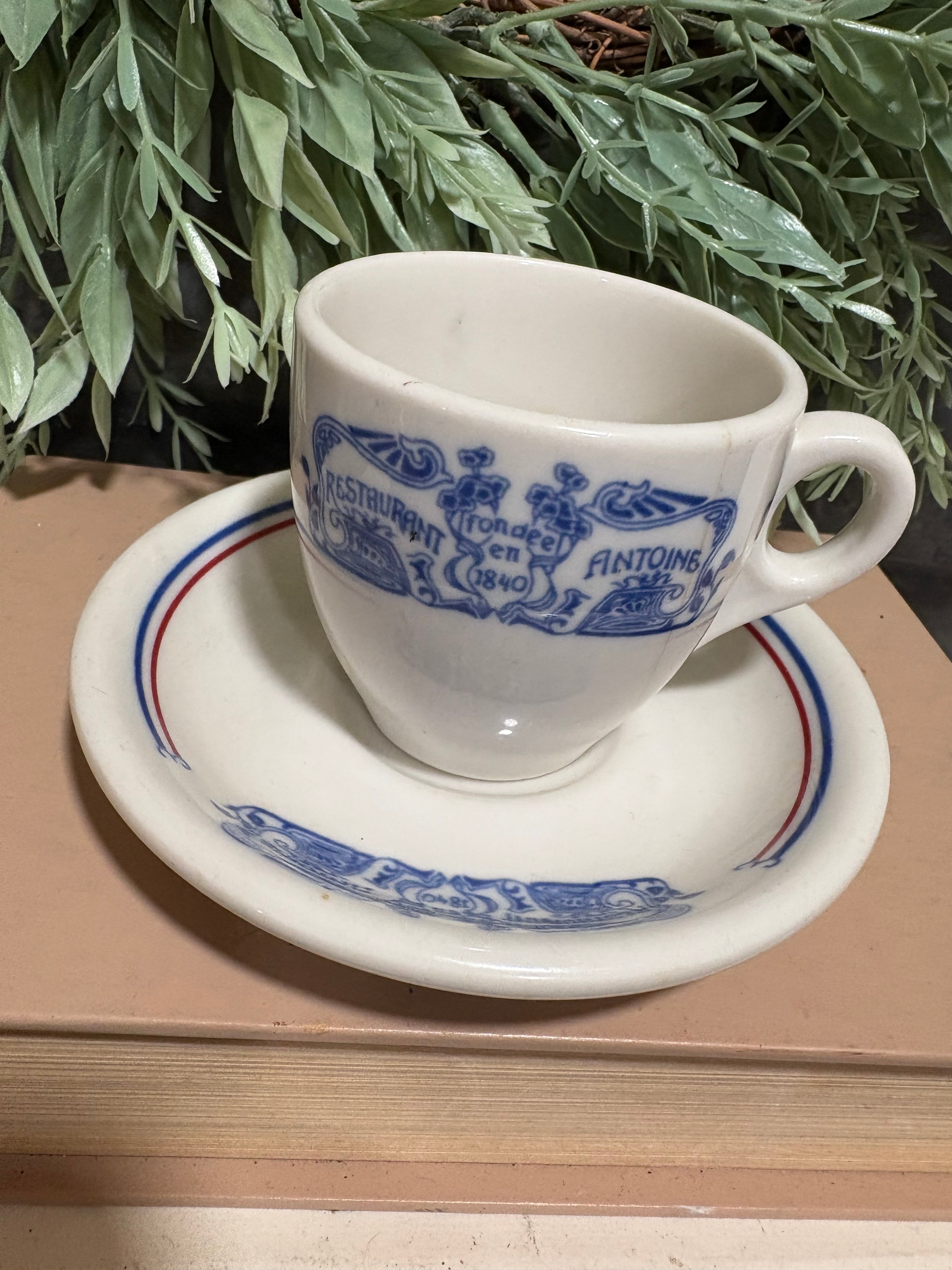 Antoine Syracuse China espresso cup and saucer