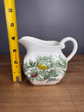 Vintage Wedgwood Kent England Floral Ironstone Pitcher – Green Transferware