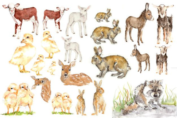 Baby Animals by Lexi Grenzer - Rocycled Decoupage Paper