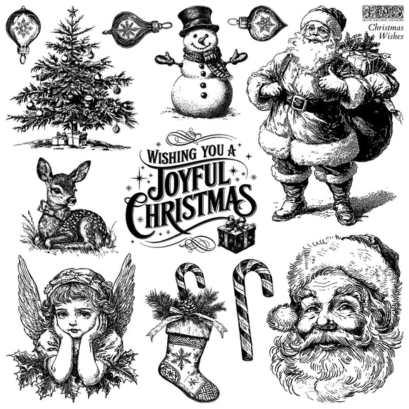 Christmas Wishes IOD Stamp