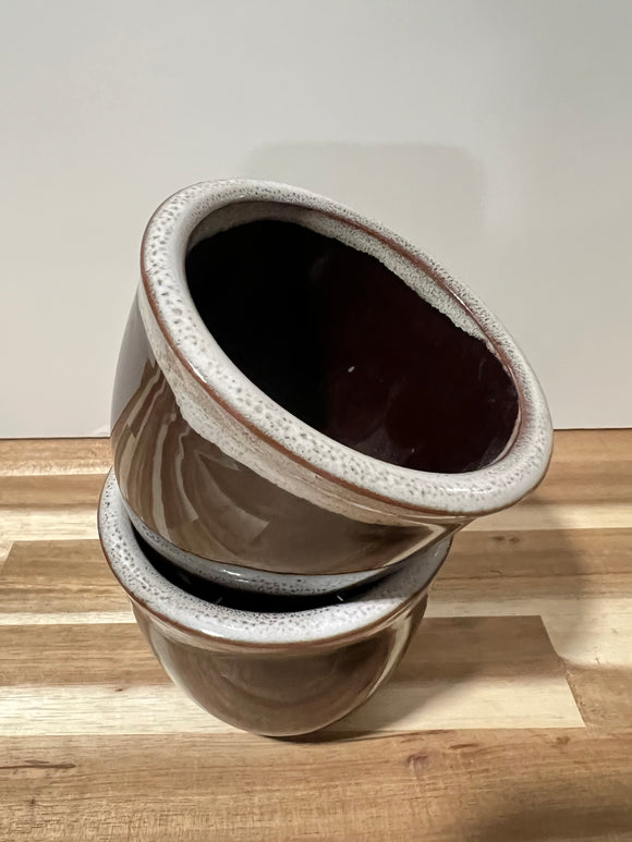 Small CREAM stoneware planter - SOLD SEPARATELY