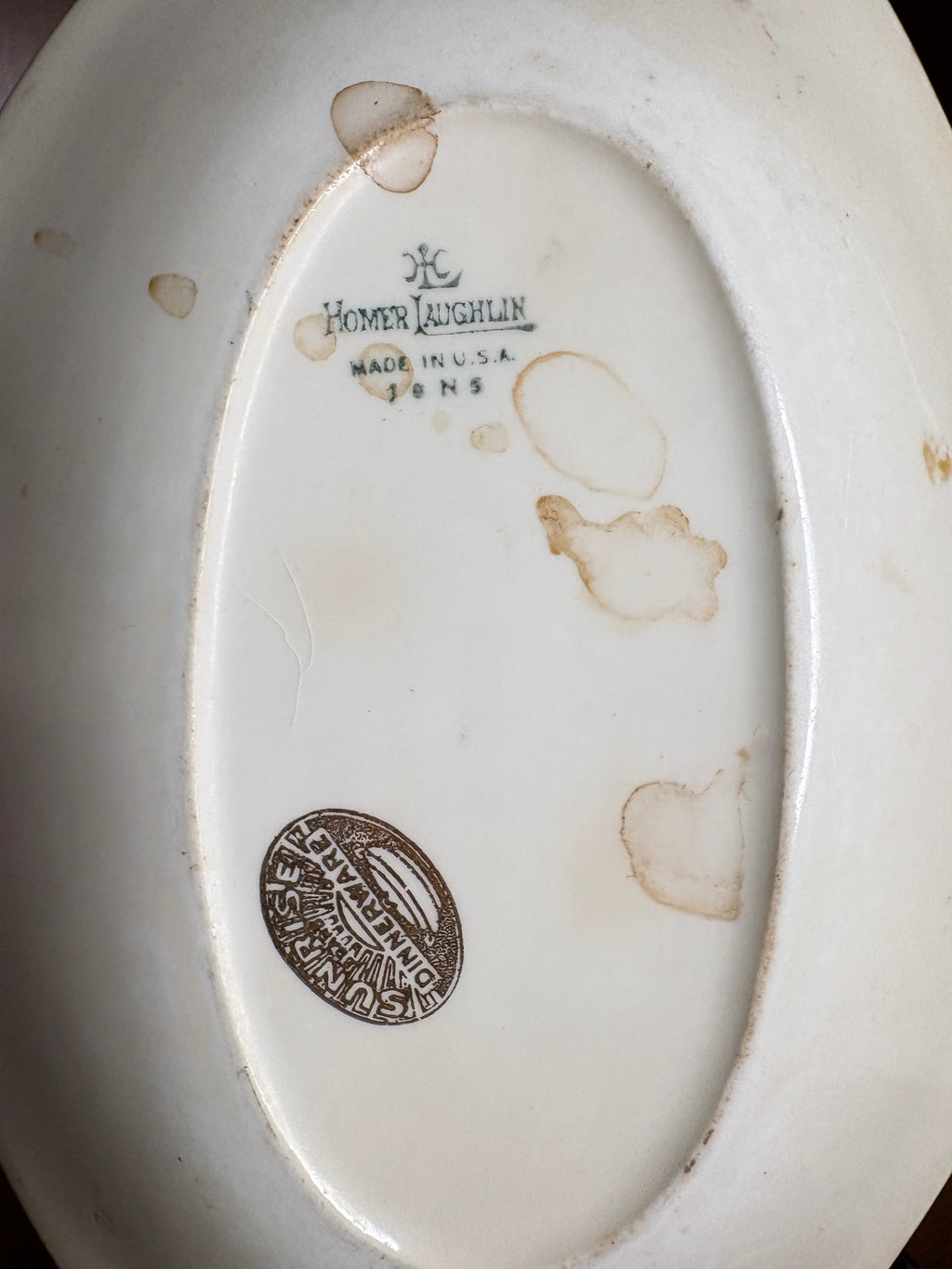 Antique Homer Laughlin Raymond Pattern Floral Serving Platter – Made in USA