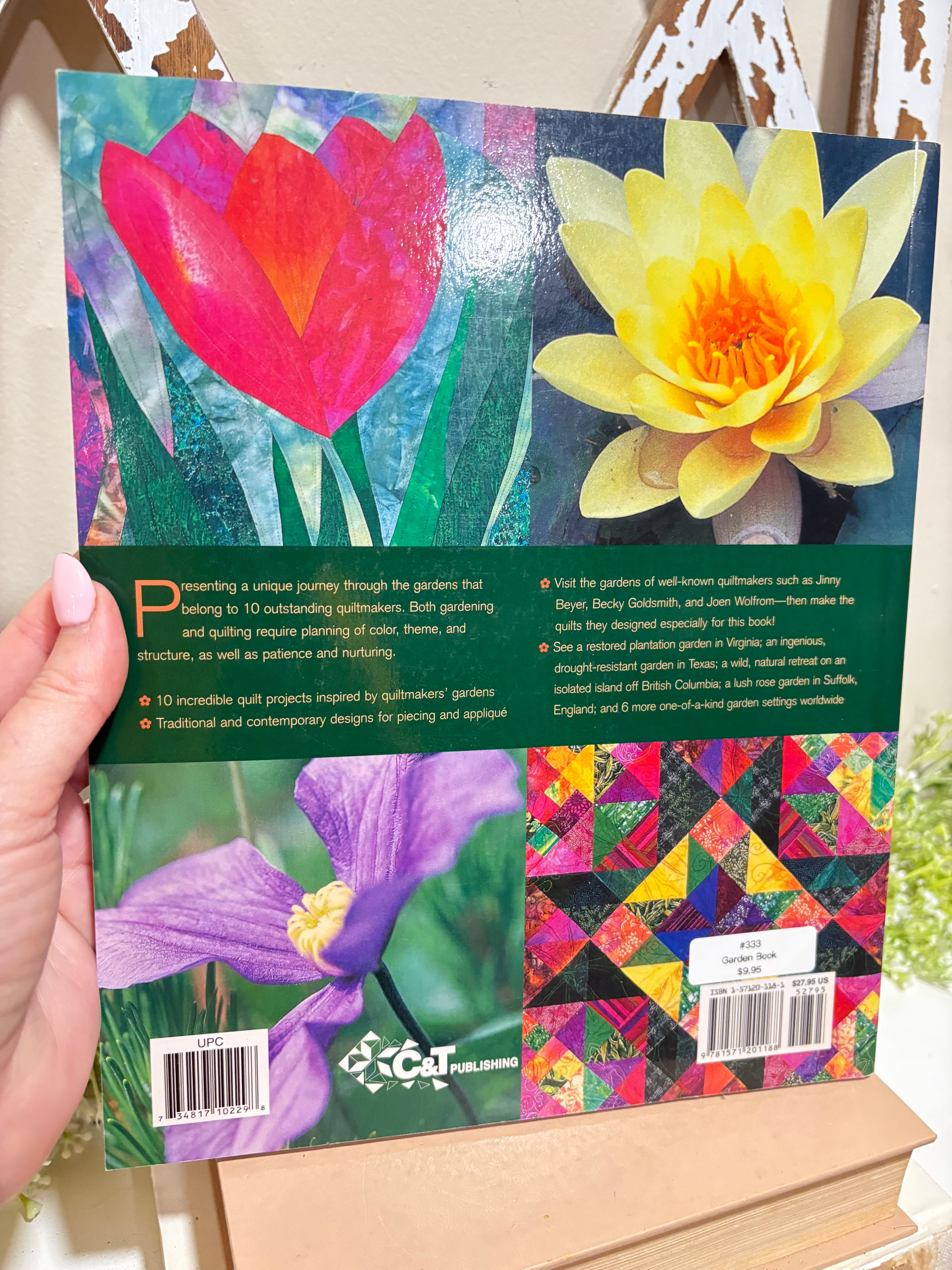 Along the Garden Path paperback book | Coffee table book | Quilting book | Gardening book