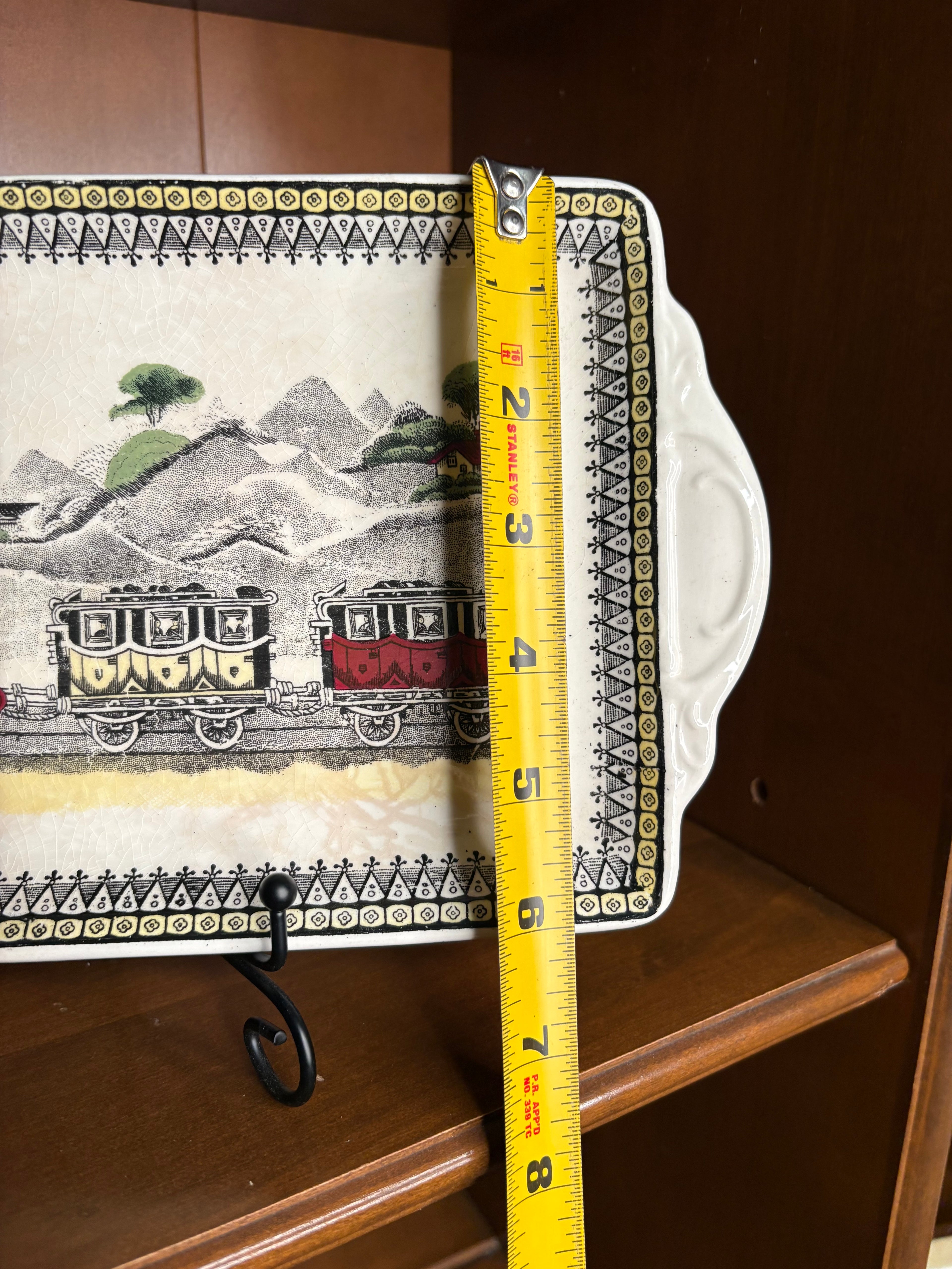 Vintage English Railway Train Serving Platter – Made for S.P. Co. Portland Oregon - c. 1946-53