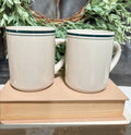 Green Striped Restaurant Ware Mugs - sold separately
