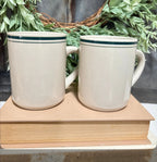 Green Striped Restaurant Ware Mugs - sold separately