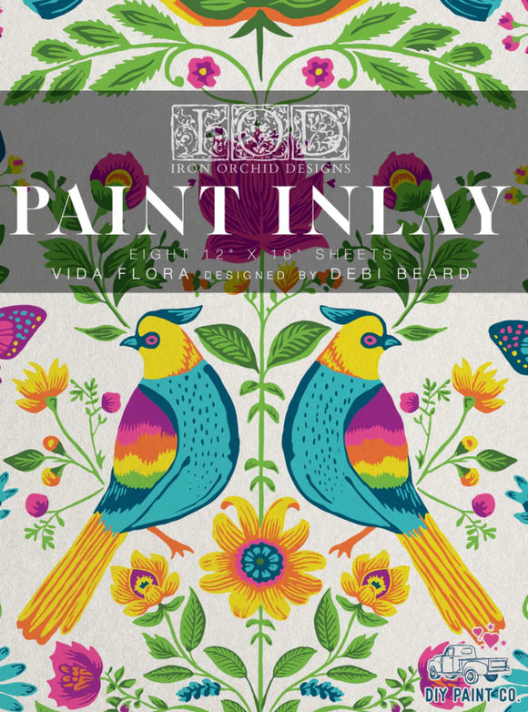 Vida Flora - IOD Paint Inlay