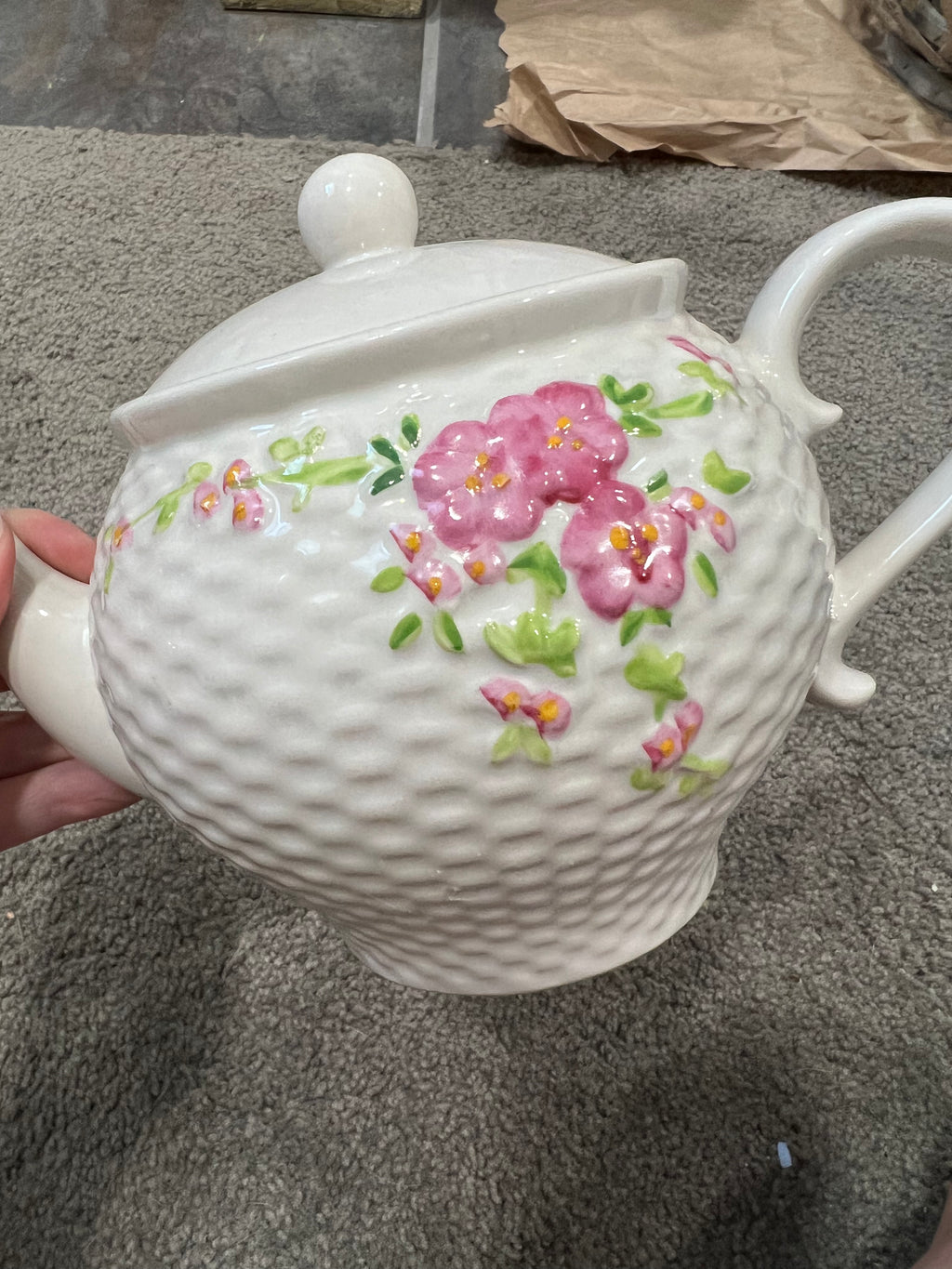 Woven rose teapot - teleflora