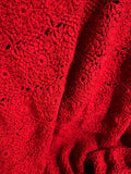 Handmade Red Crocheted blanket