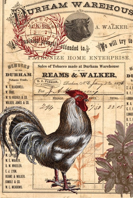Red Rooster - Rocycled Decoupage Paper