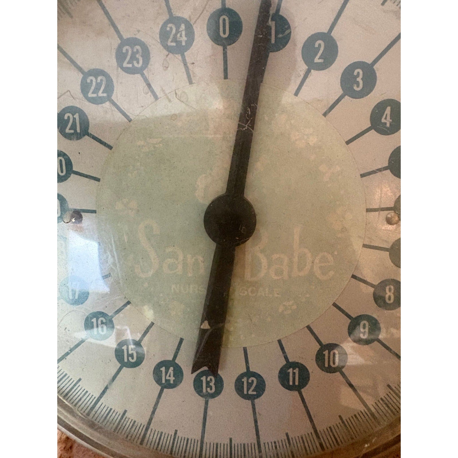 Pink Vintage San Babe Nursery Baby Scale Medical Hospital Infant Scale Industrial Decor