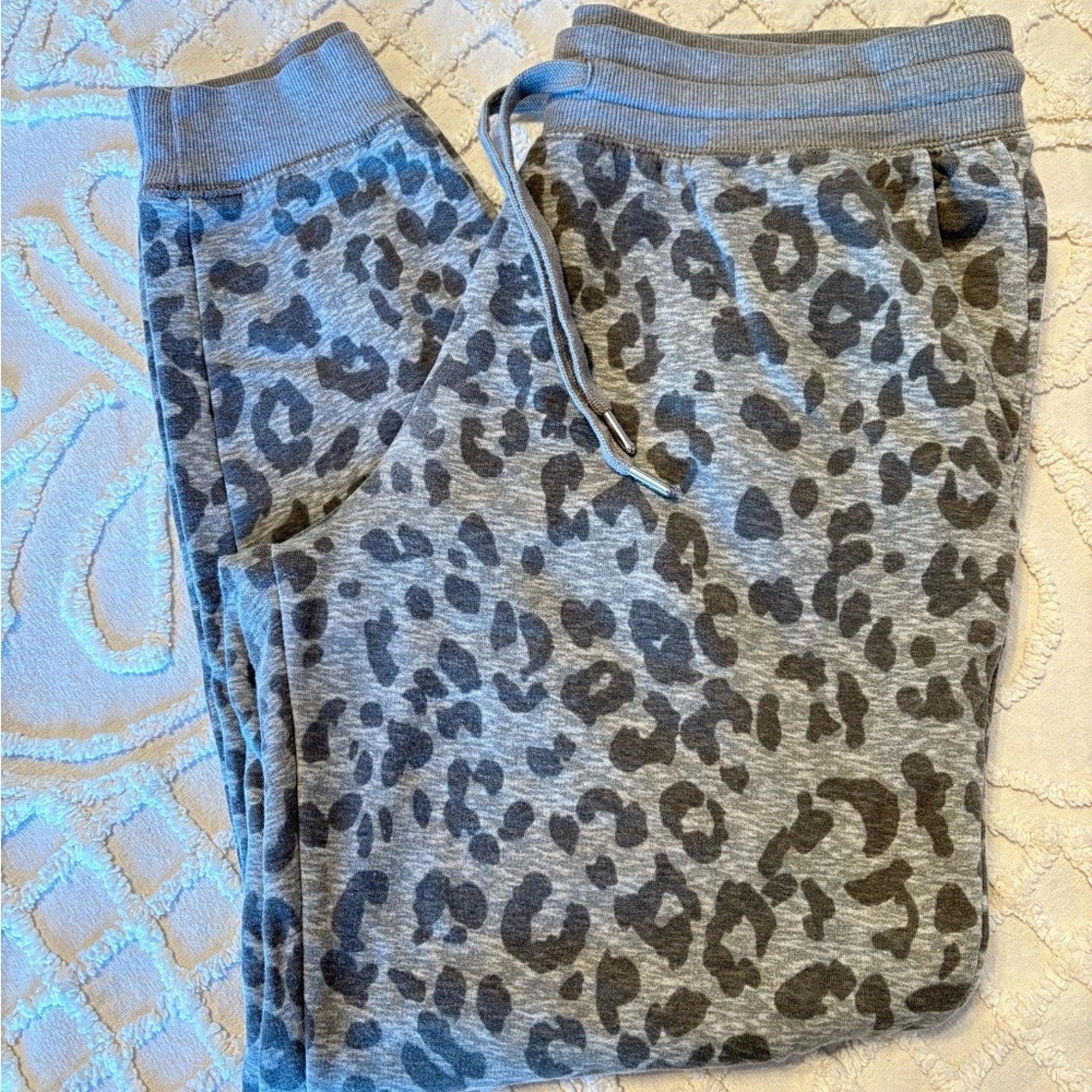 Old Navy Gray Leopard Print Joggers