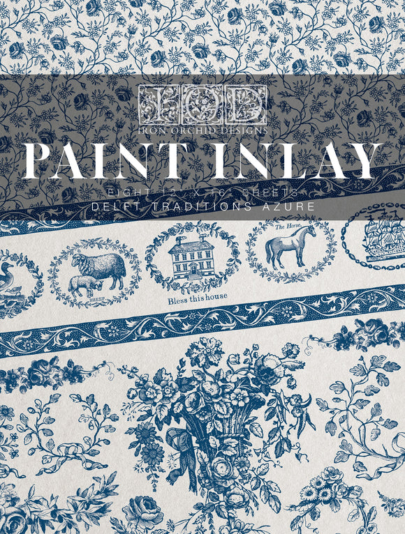 Delft Traditions Azure - IOD Paint Inlay