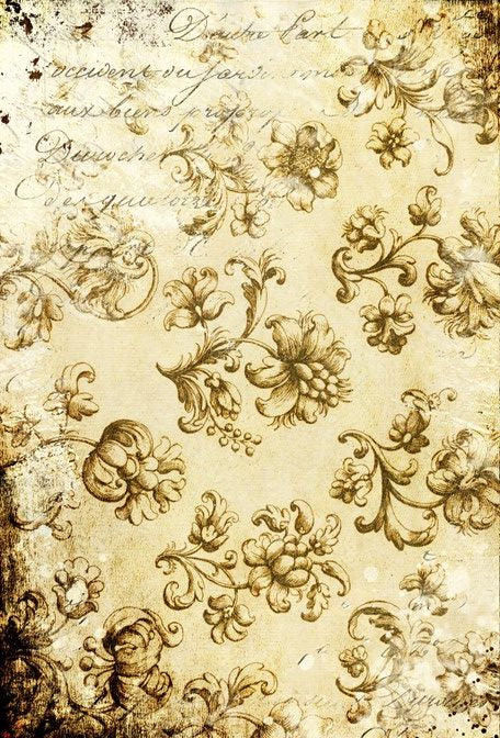 Distressed Grungy Floral - Roycycle Découpage Paper