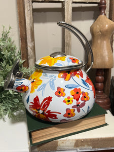 Floral tea kettle