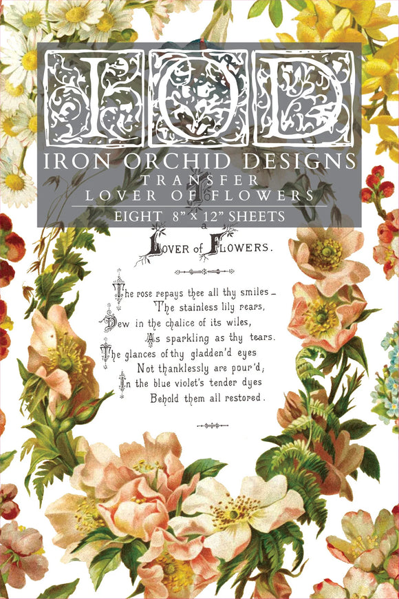 Lover of Flowers - IOD Transfer