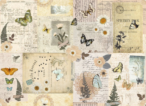 Pressed Flowers Masterboard - Rocycled Decoupage Papers