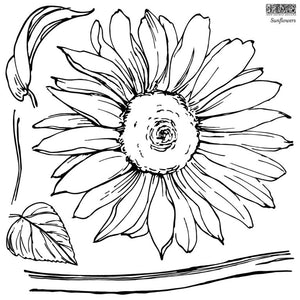 Sunflowers - IOD Stamp